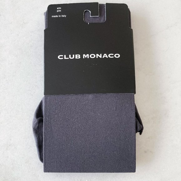 NWT! New Club Monaco opaque tights (Charcoal / grey) size S / M - Picture 1 of 3
